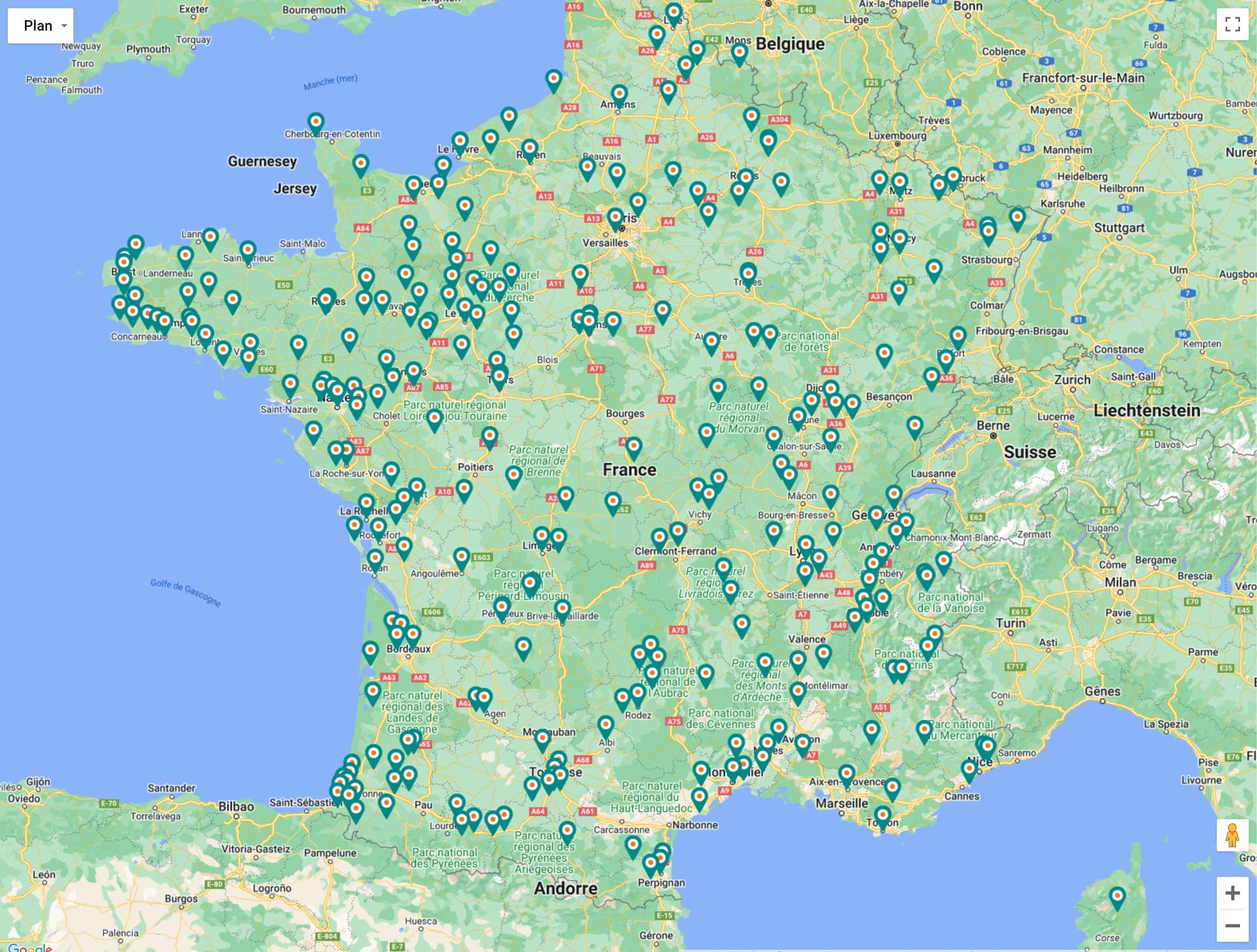 Carte des réalisations Agec Sa